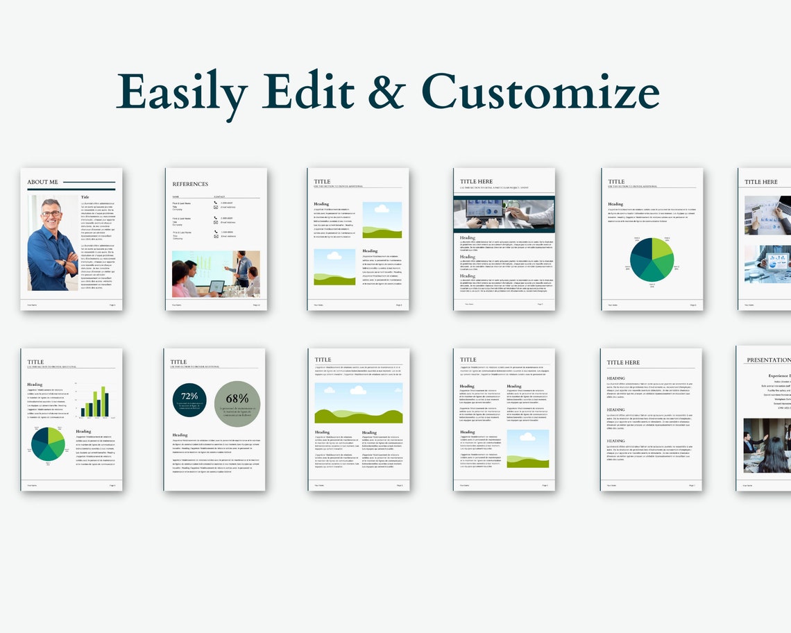Executive Portfolio Template Canva Professional Resume and Cover