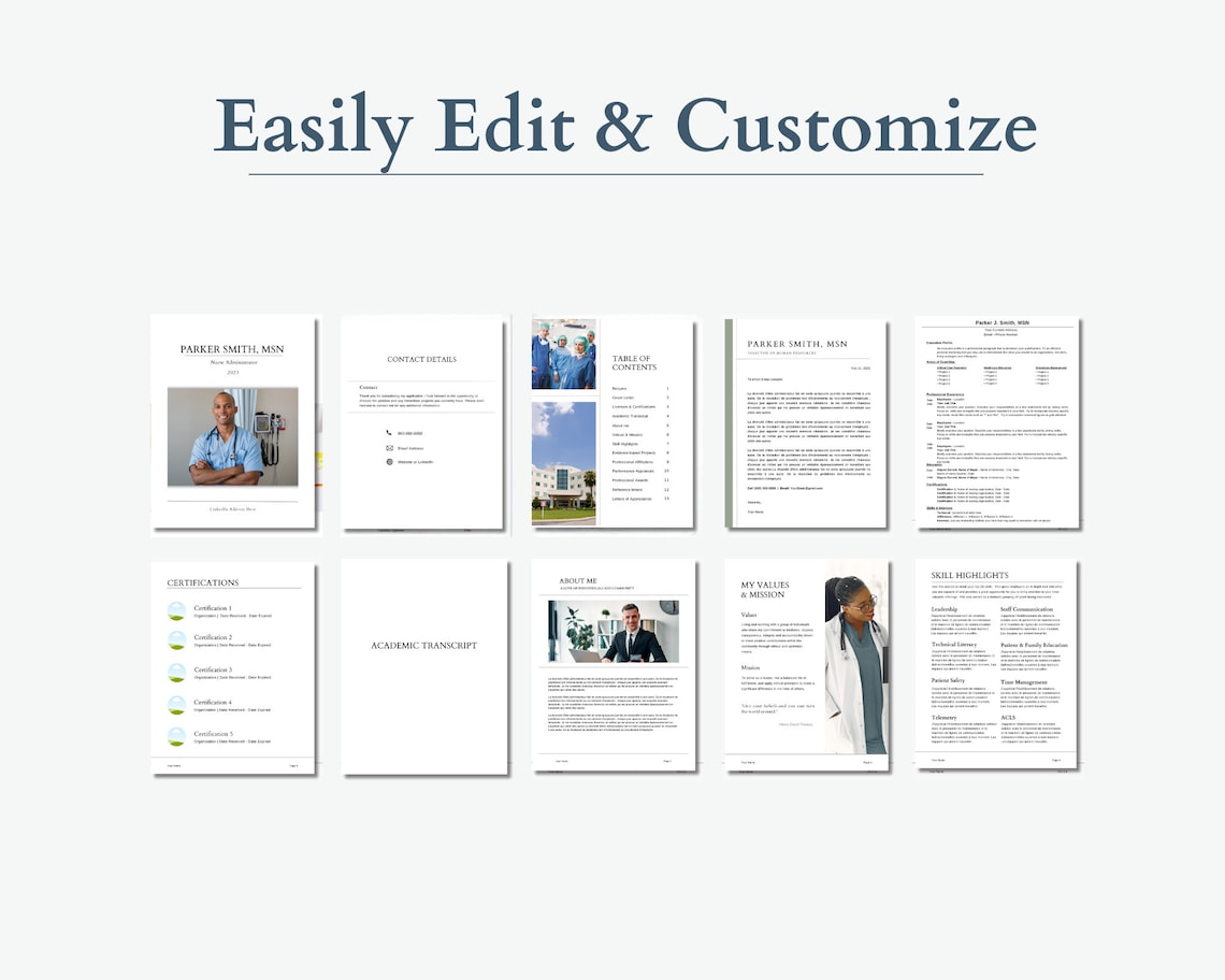 Nursing Portfolio Template, Nursing Professional Portfolio, Nurse