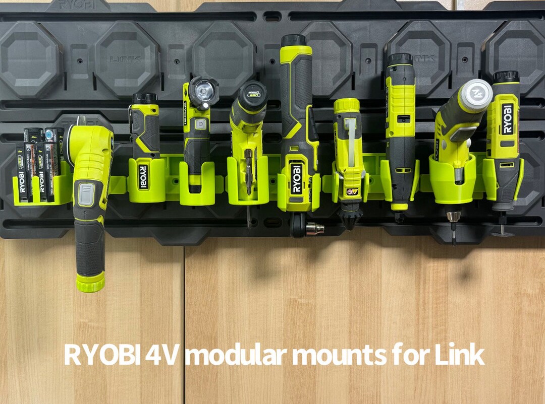 thumbnail image 2 of Ryobi Link 4-Piece Modular Storage Wall Mount Utility Hooks – Steel 2 of 4