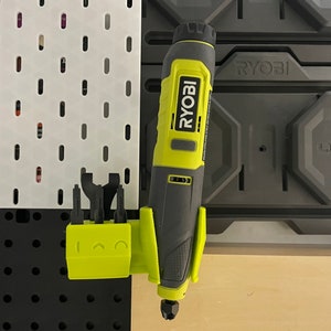 for Ryobi Power Carver 4V USB tool mount for Link, Ikea Skadis, Uppspel, Pegboard or any flat wall