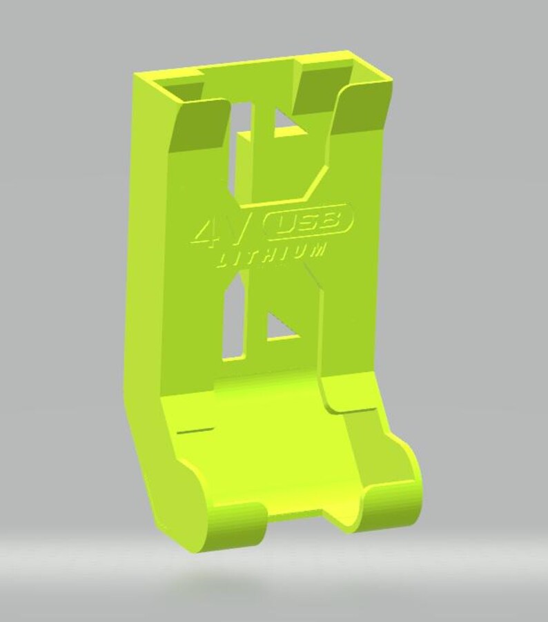 Dispensador de baterías de litio USB Ryobi de 4 V con soporte para LINK, pared, Ikea Skadis y tablero perforado. Ikea Skadis mount