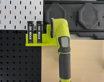 for Ryobi Power Cutter 4V USB lithium tool mount for LINK,  Ikea Skadis or Uppspel, Pegboard or any flat wall