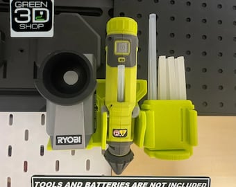 for Ryobi  Glue Pen 4V USB lithium tool mount  holder LINK, Peg board, wall or Ikea