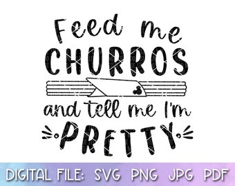 Churros SVG, Snacks de Disneyland SVG, PNG, Archivo de corte de vinilo, Archivo de corte de Cricut, Archivo de corte de Silhouette, Camiseta de viaje familiar, Descarga digital