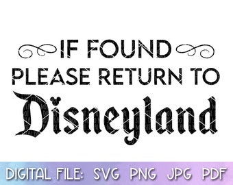 Return to Disneyland Shirt SVG, Shirt Cut File, Vinyl Cut File, Cricut Cut File, Silhouette Cut File, Family Trip Shirt, Digital Download