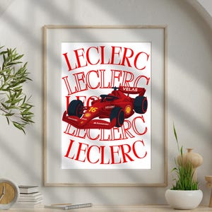 Charles Leclerc | Digital Download | Ferrari Formula 1 Wall Art | Racing Car Print for Fans | Modern Motorsport Decor