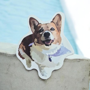 Corgi dog waterproof vinyl sticker
