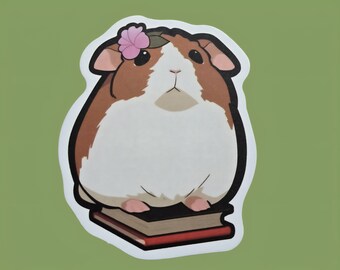 Adesivo de vinil à prova d'água de hamster apaixonado por livros, em promoção com adesivos grátis em cada compra!!!!