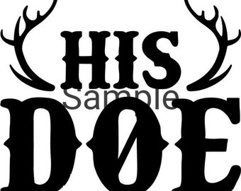 His doe svg, jpg, dxf and png