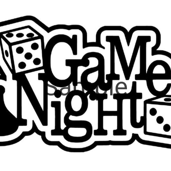 Game night svg, jpg, dxf and png