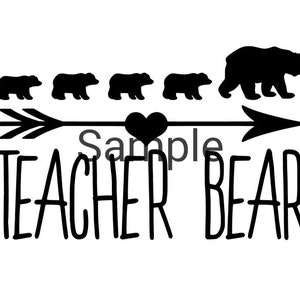 Teacher bear svg, jpg, dxf and png