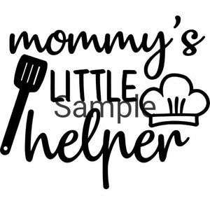 Mommy&#39;s little helper svg, jpg, dxf and png