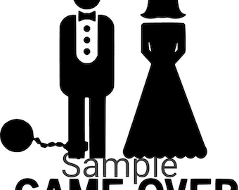 Game over, marriage, funny, svg, jpg, dxf and png