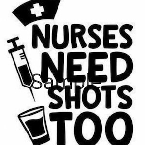 Anche gli infermieri hanno bisogno di vaccinazioni svg, jpg, dxf e png