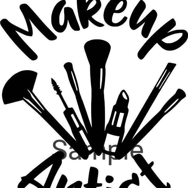 Makeup artist svg, jpg, dxf and png