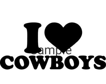 Jag älskar cowboys svg, jpg, dxf och png