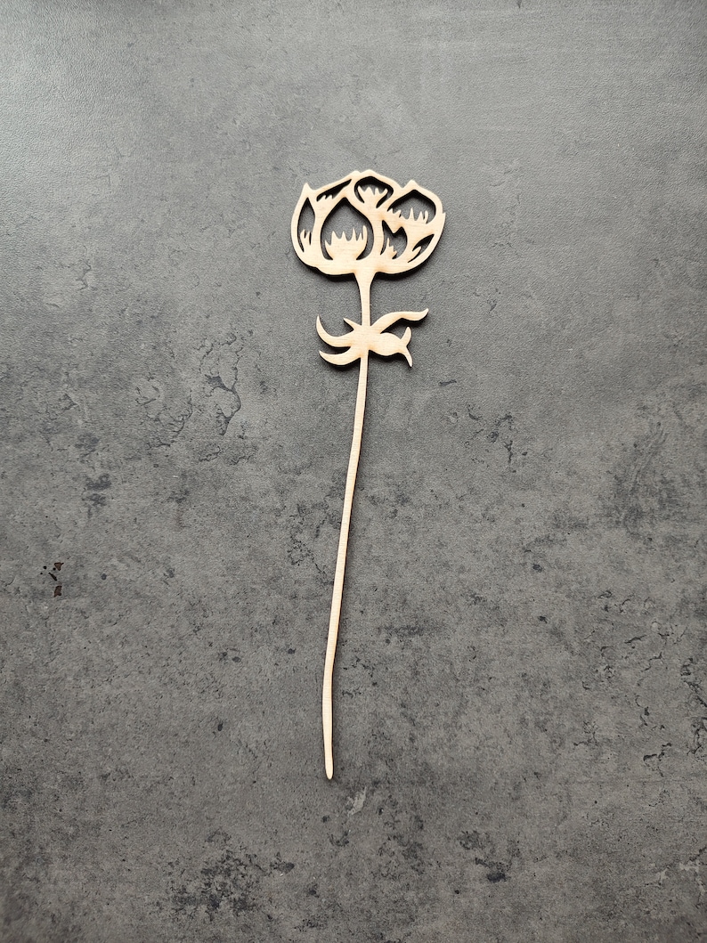 Wooden Flower Laser Cut Flowers File for Laser Cutting Etsy