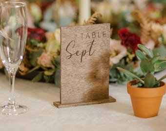 Numéro de table bois | Mariage, baptême, anniversaire