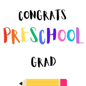 Printable Preschool Graduation Card Card for Kids Card for Preschool ...