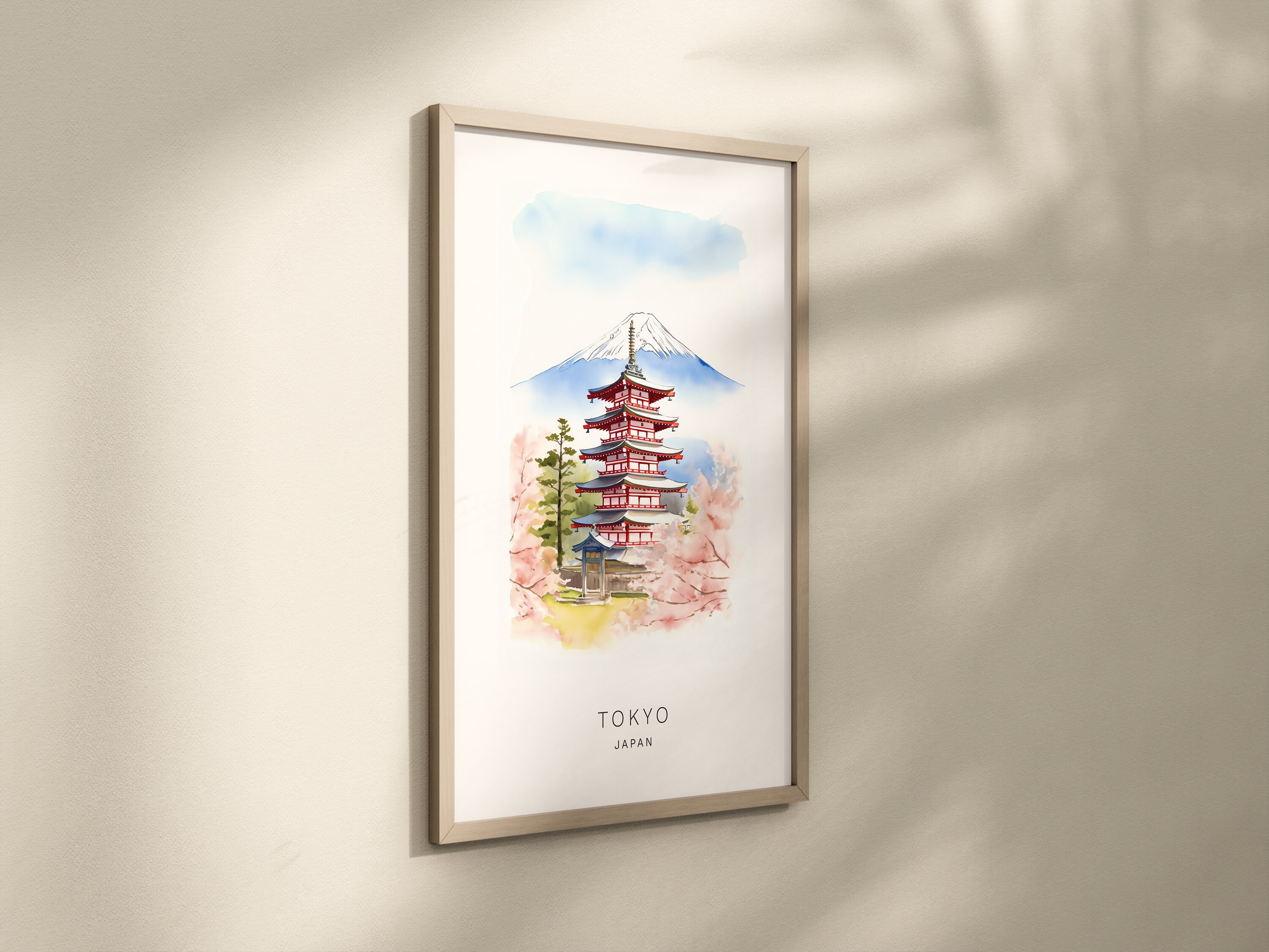 Tokyo Digital Print - Senso Ji Temple, Fuji Mountain, Japan Cityscape, Iconic Landmark, Travel-Inspired Wall Art in Multiple Sizes Tokyo Digital Print - Senso Ji Temple, Fuji Mountain, Japan Cityscape, Iconic Landmark, Travel-Inspired Wall Art in Multiple Sizes