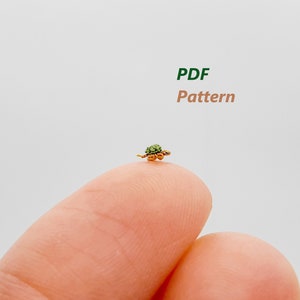 Turtle Micro Crochet pattern. Crochet Turtle PDF Tutorial. How to crochet a turtle.