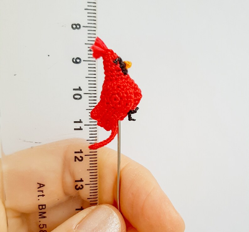 Crochet Cardinal Brooch Pattern, Bird Jewelry (PDF Pattern) - Etsy