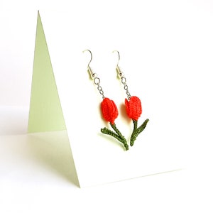 Crochet Flower Earrings Pattern, 3-in-1 Lilac, Rose, Tulip (PDF Pattern)