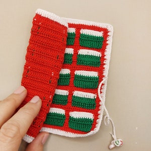 Advent Calendar Pockets Crochet Pattern. Christmas Advent Calendar DIY Tutorial