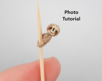 Crochet Micro Sloth Pattern, Miniature Sloth Amigurumi (PDF Pattern)