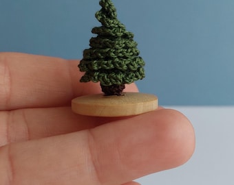 Christmas Tree Crochet Pattern: Miniature Dollhouse Size (PDF Pattern)