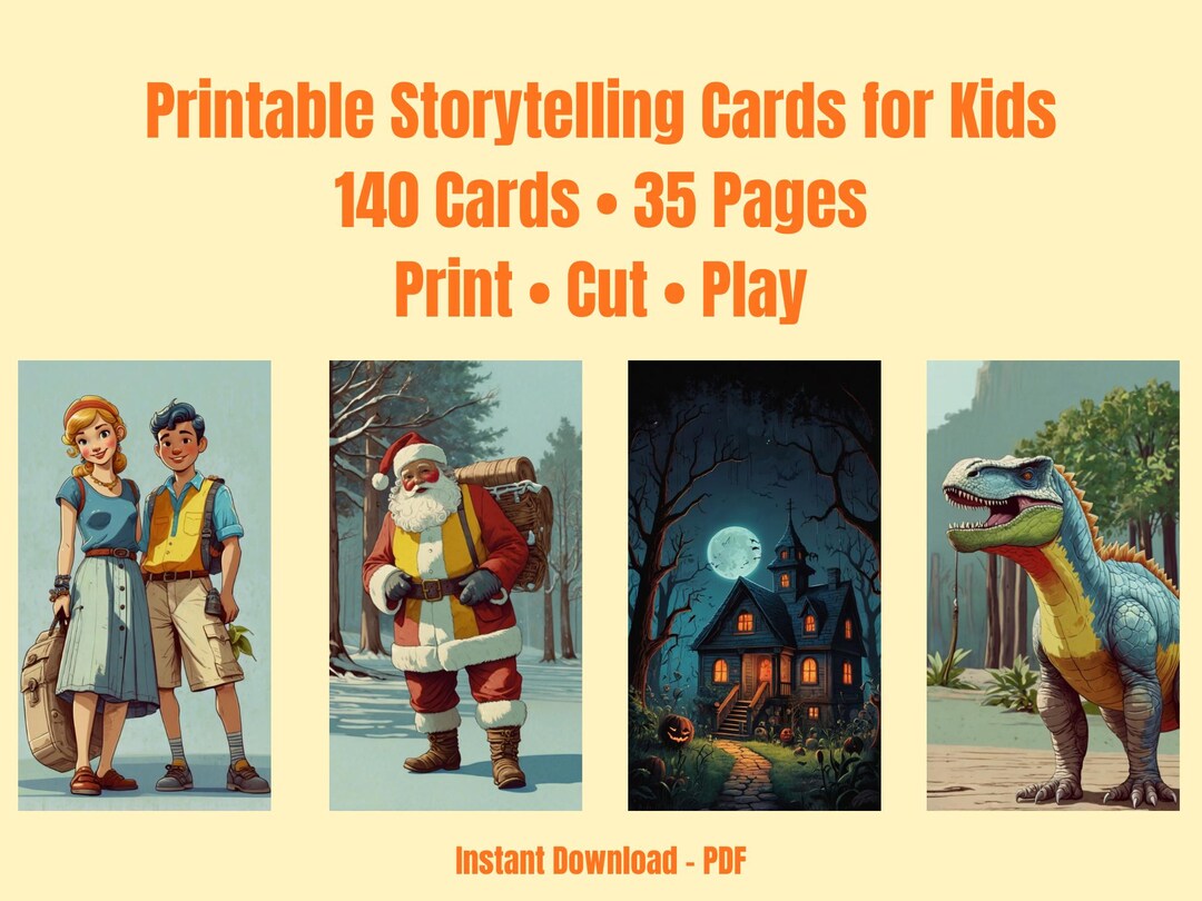 Storytelling Cards for Kids | Creative Story Game | Printable Cut ...