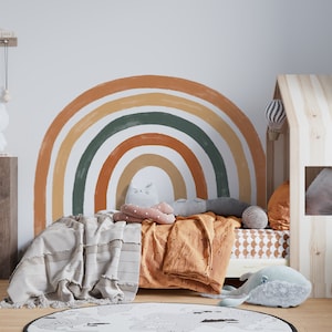 Rainbow Wall Decal, Nursey Wall Decal, Watercolor Pastel Rainbow Wall Decal, Rainbow Wall Sticker,  Baby Girl & Boy Nursery Wall Decal