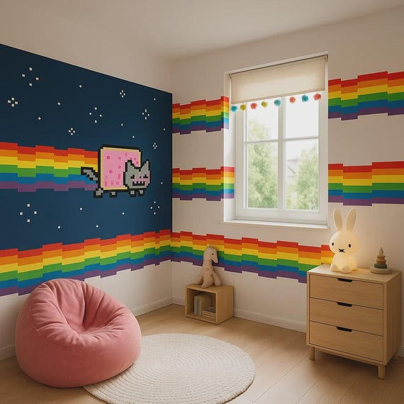 Décalcomanies Street Races Nyan Cat 1/18 - 170x80mm - Papier Qualité - Marque INTERDECAL