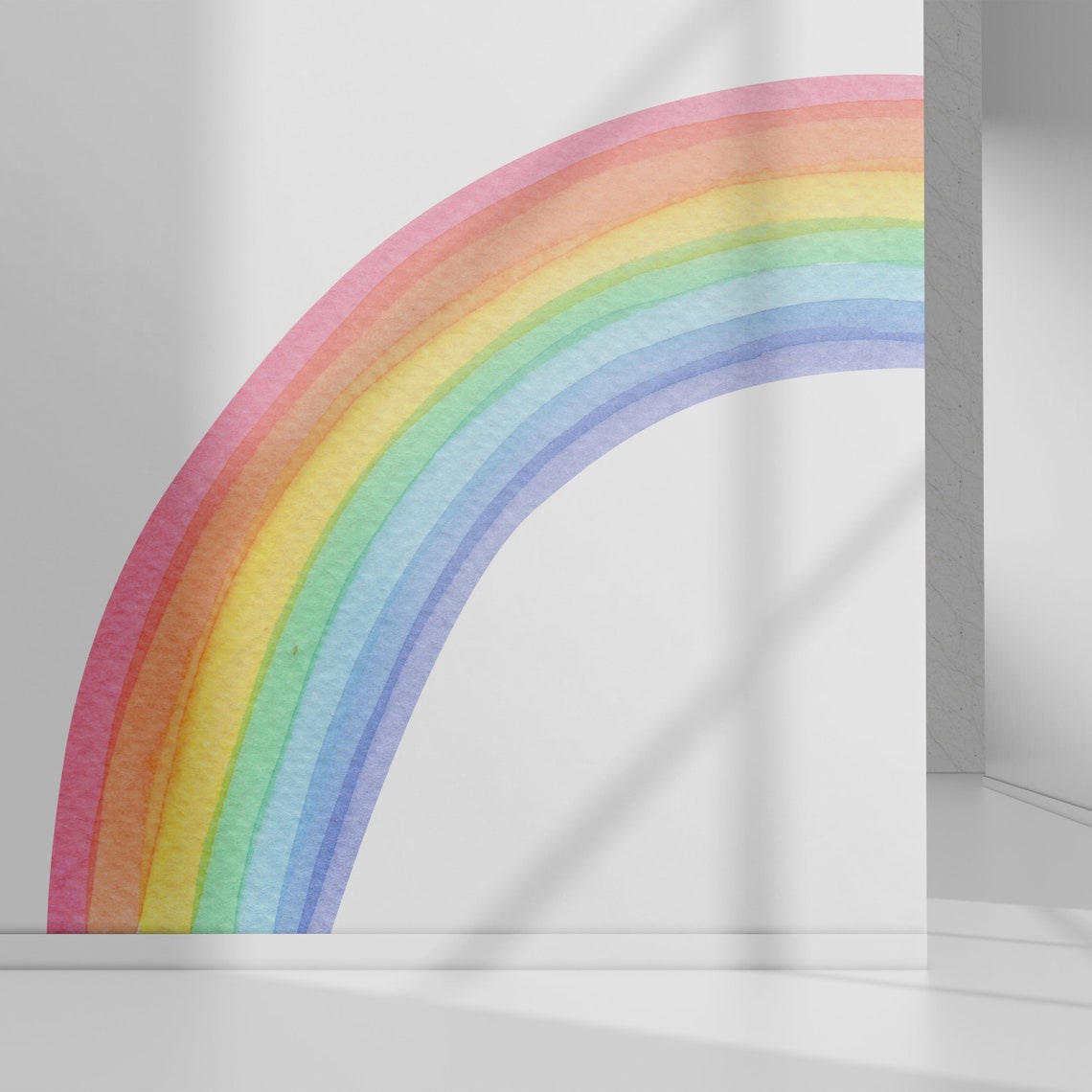 Half Rainbow Wall Decal Large Rainbow Wall Decal Nursery Etsy UK
