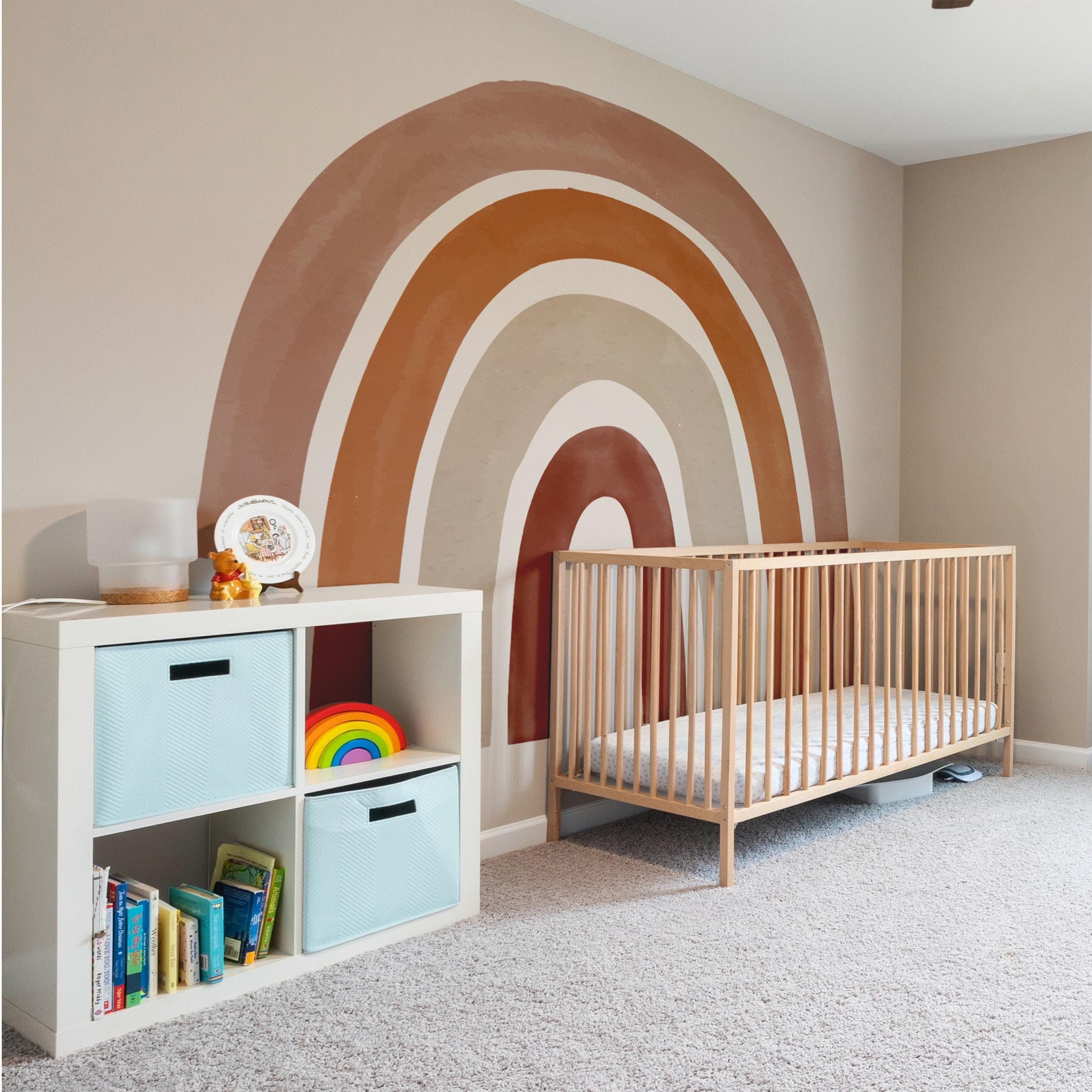 Abziehen und aufkleben Regenbogen Wandtattoo, Maßgeschneiderter Strampler, Regenbogen Wandtattoo, Benutzerdefinierte Kinderzimmer Wandbild, Babyzimmer Wandbild, Regenbogen Dekor, Maßgeschneidert