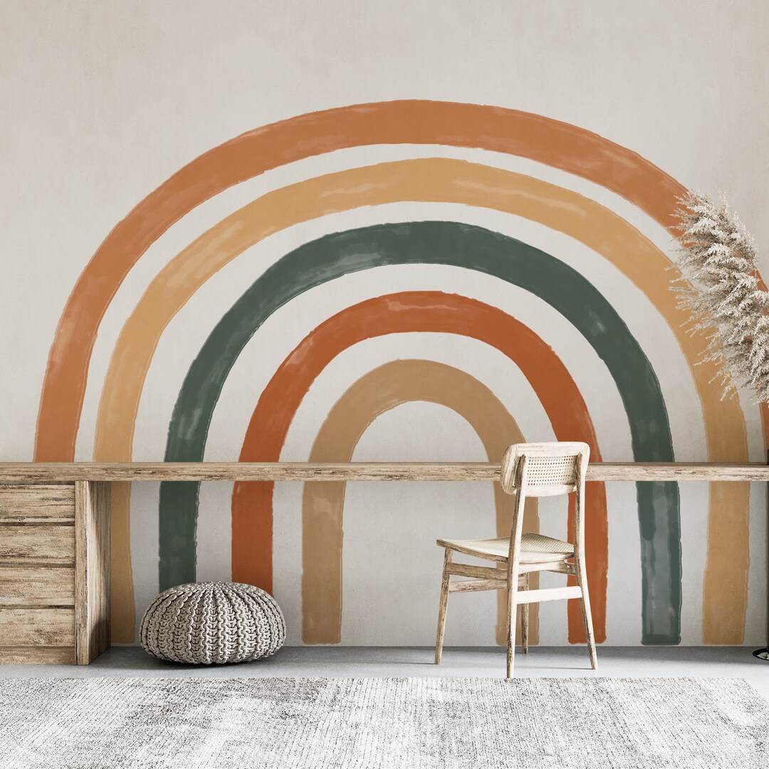 Baby Boy Watercolor Rainbow Wall Decal: Pastel Nursery Sticker - Etsy