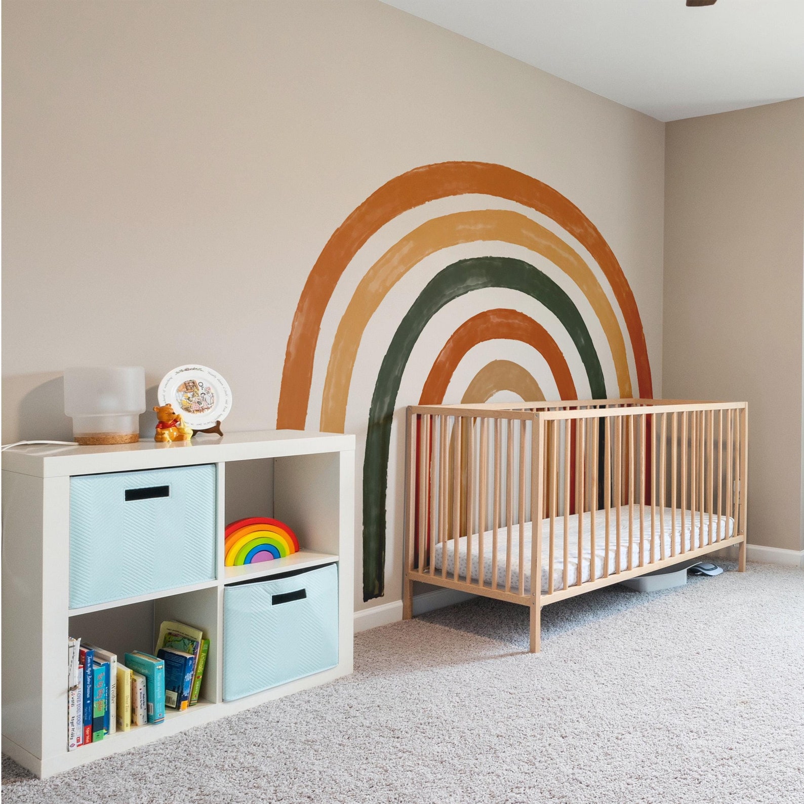 Baby Boy Watercolor Rainbow Wall Decal: Pastel Nursery Sticker - Etsy