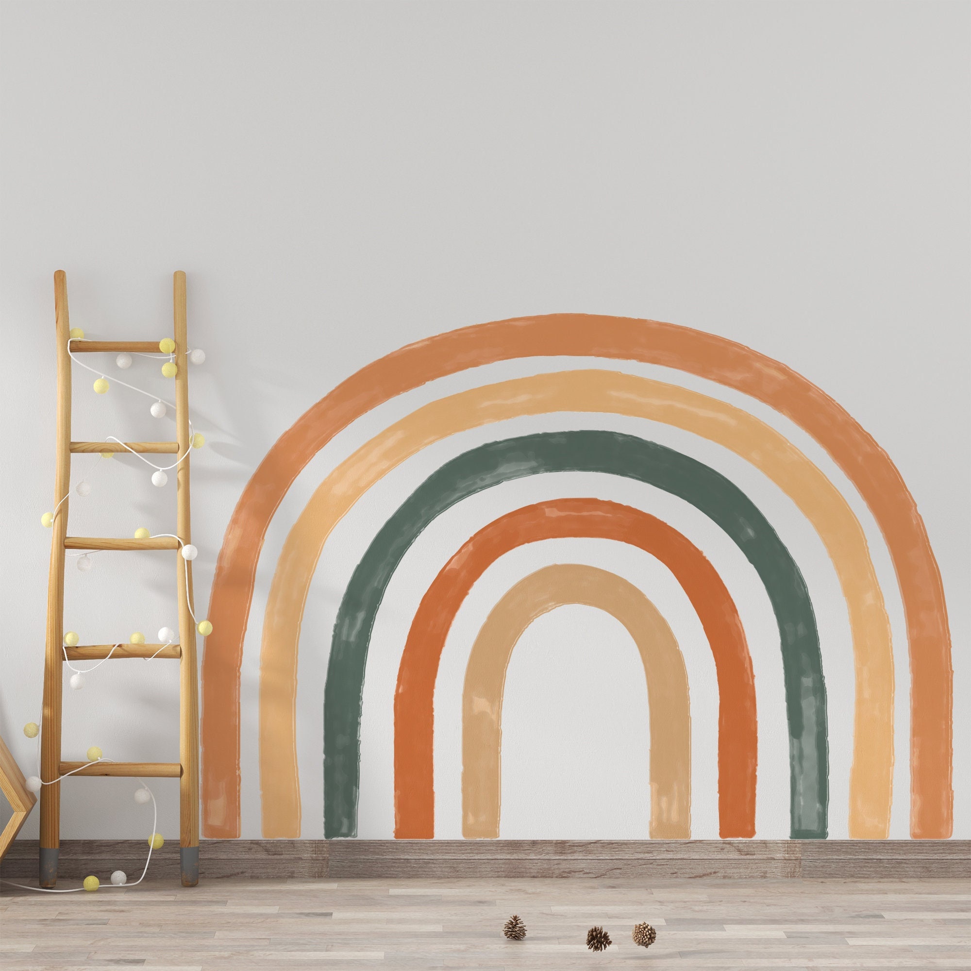 Watercolor Rainbow Wall Decal: Pastel Nursery Sticker - Etsy