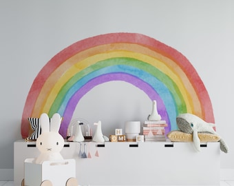 Nursey Wandtattoo, Regenbogen Wandtattoo, voller Regenbogen Wandtattoo, Kinderzimmer Wandbild Regenbogen Wandaufkleber, Regenbogen Tapete, Kinderzimmer Tapete