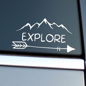 Explore Vinyl Decal Sticker, Car Decal, Truck Decal, Tumbler, Window Decal, Explore, Outdoors, Camping, Adventure, Sticker