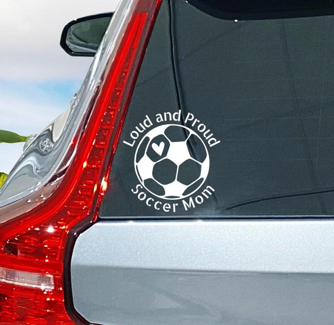 INDIGOS UG Adesivo JDM Soccer Mom Die Cut, Bianco, 132x88mm, Per Auto Laptop, Resistente UV