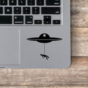 Alien Abduction Vinyl Decal Sticker, Alien, Outer Space, Galaxy, Space Travel, UFO, Sticker, Car, Truck, Laptop, Tumbler, Die Cut
