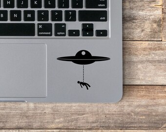 Alien Abduction Vinyl Decal, UFO Sticker