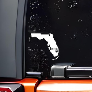 Adesivo in vinile personalizzato con lo stato di origine della Florida, finestrino dell'auto, computer portatile, telefono, adesivo Florida, adesivo orgoglio dello stato, adesivo Florida, Sunshine State