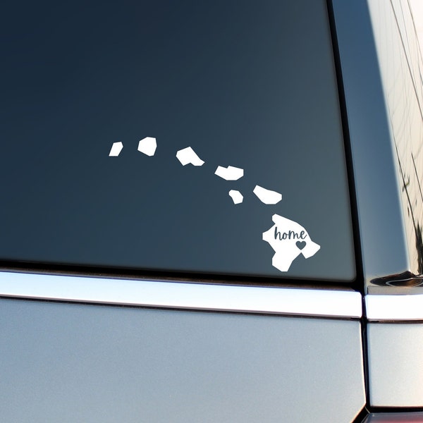 Hawaii Home State Vinyl Decal Sticker, Car Window, Laptop, Phone, Hawaii Decal, Hawaii Decal