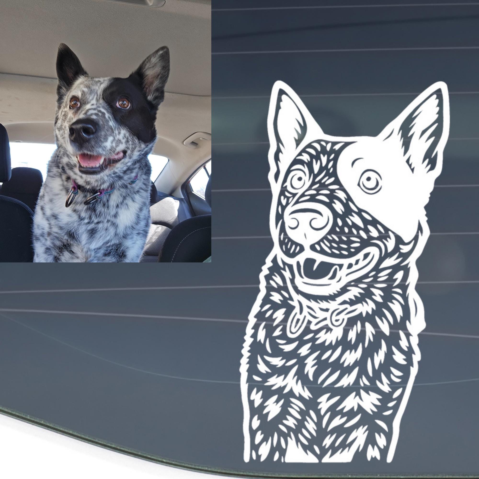 Custom Pet Portrait Vinyl Decal Sticker, Dog Decal, Cat Decal, Pet Lover Gift, Sympathy Gift, Custom Vinyl Decal