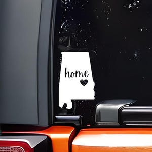 Custom Alabama Home State Vinyl Decal Sticker for Car, Laptop, or Phone – Durable and Stylish Alabama Decal