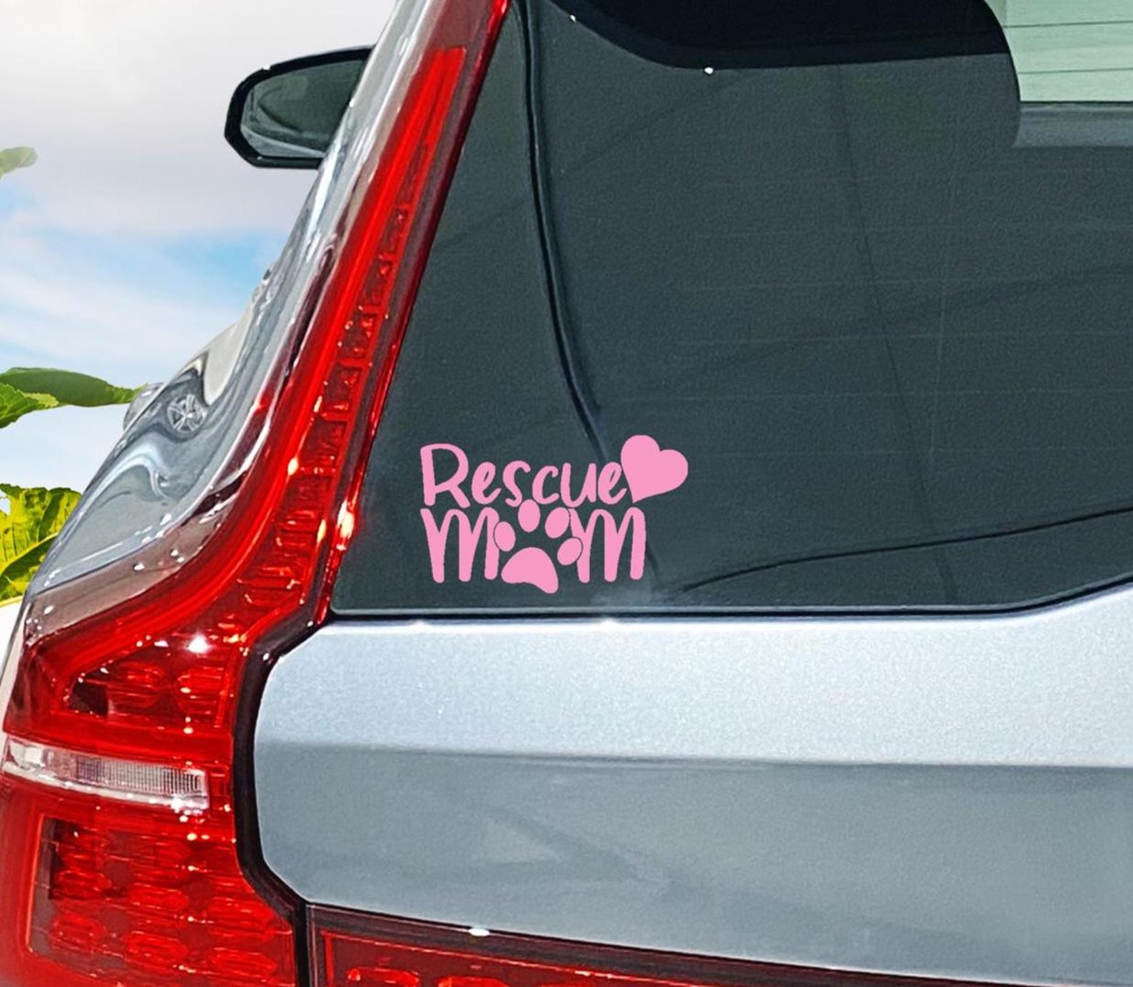 Rescue Mom Dog Vinyl Decal | Car Window Sticker - Etsy