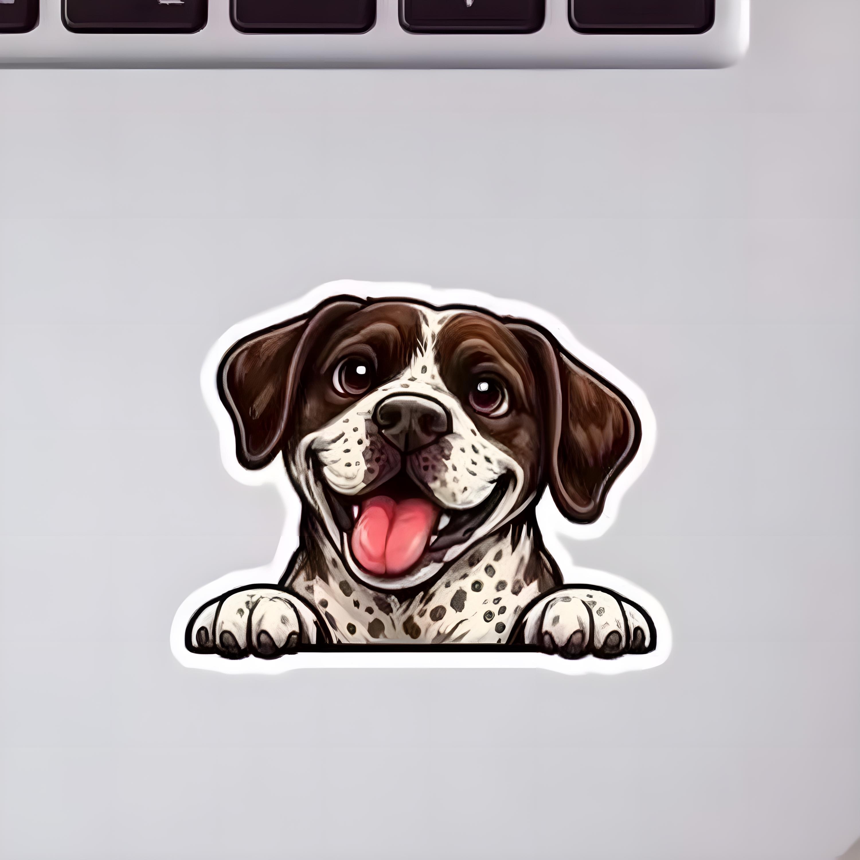 Adorable Peeking German Shorthaired Pointer Decal Sticker – Ideal for ...