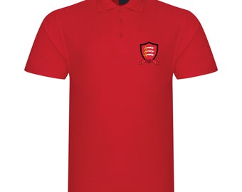Essex County Embroidered Mens Polo Shirt Cricket Sport Your County Embroidery